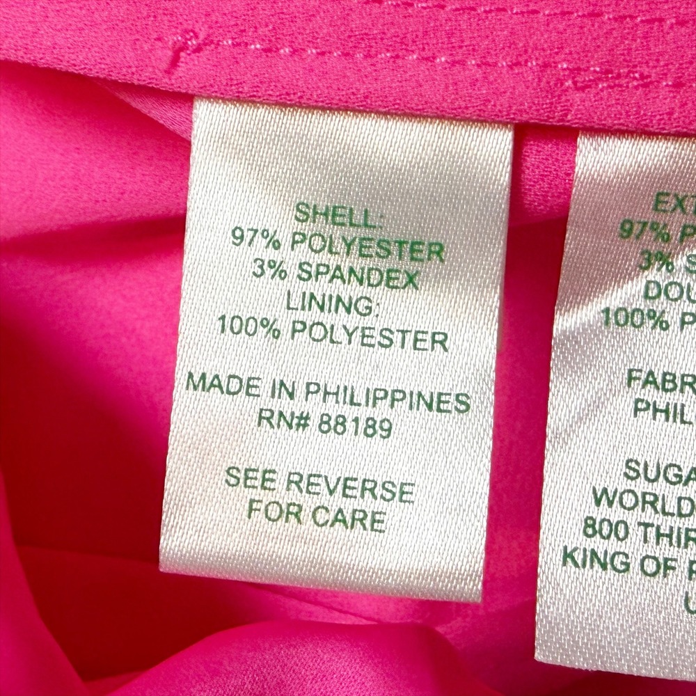 Lilly Pulitzer Jada Jumpsuit 14 Pink Isle Off the Shoulder Wide Leg Belted 14 - Picture 10 of 13